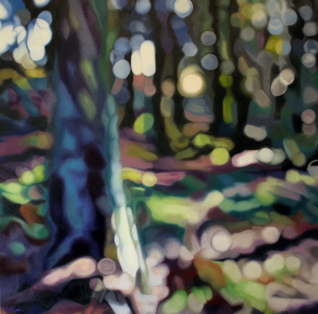 woodland oil painting by Lynsey Ewan Artist